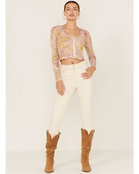 Free People Women's Angelina Floral Print Crop Top