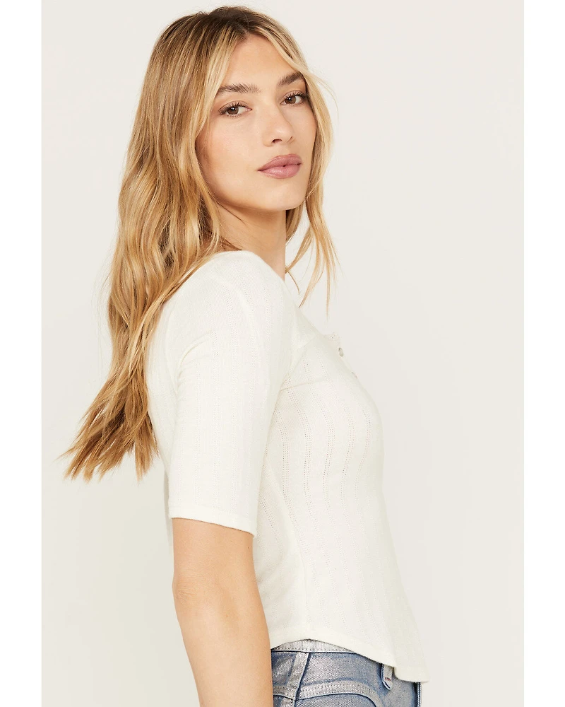 Idyllwind Women's Lucy Square Neck Henley Shirt