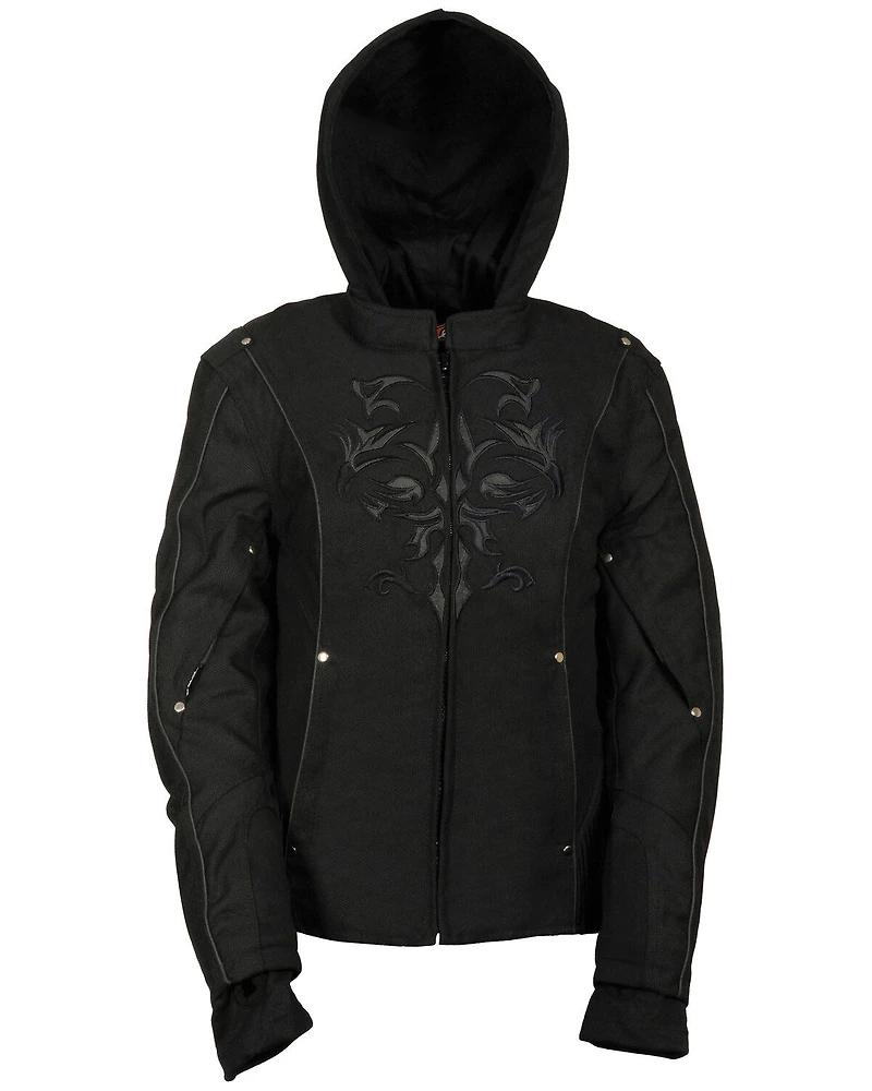 Milwaukee Leather Women's Reflective Tribal 3/4 Textile Jacket - 5X
