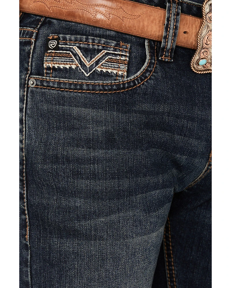 Rock & Roll Denim Men's Pistol Dark Wash Straight Reflex Stretch Jeans