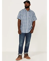 Brothers and Sons Men's Buffalo Check Plaid Short Sleeve Button Down Western Shirt