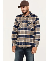 Brixton Men's Bowery Plaid Print Long Sleeve Button-Down Flannel Shirt