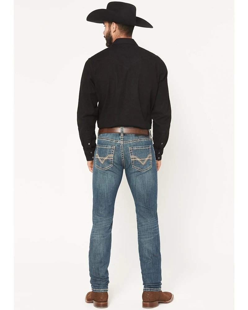 Rock & Roll Denim Men's Rifle Medium Vintage Wash Skinny Reflex Stretch Jeans