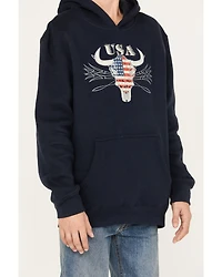 Cody James Boys' Bull Flag Hooded Sweatshirt
