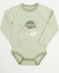 Wrangler Infant Boys' Cowboy Sunset Onesie Set - 3 Piece