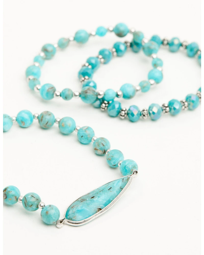 Shyanne Women's Ridge Canyon Turquoise Concho Bracelet Set - 5 Piece