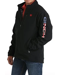 Cinch Men's Solid USA Logo Bonded Softshell Jacket