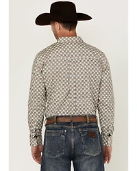 RANK 45® Men's Libreville Geo Print Long Sleeve Button-Down Performance Stretch Western Shirt