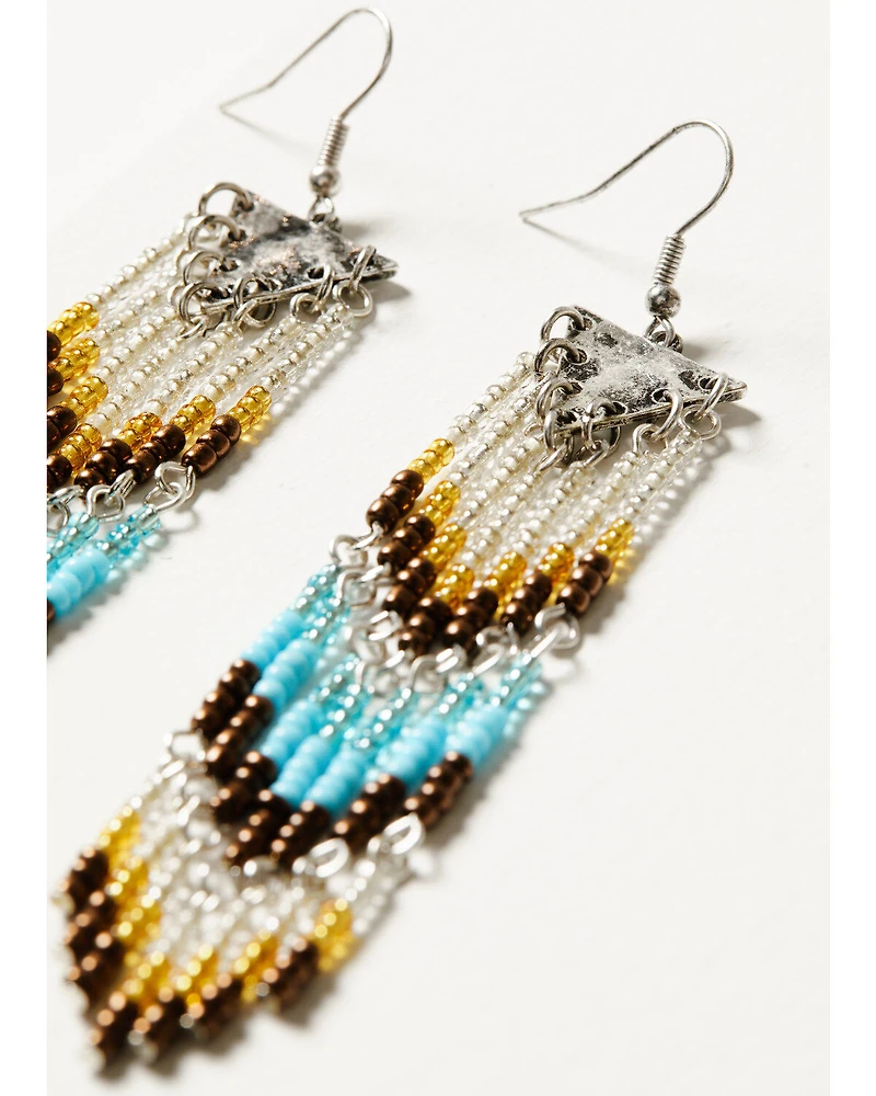 Shyanne Women's Moonbeam Seabead Fringe Earrings