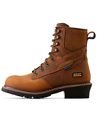 Ariat Men's 8" Logger Shock Shield Waterproof Work Boots - Soft Toe