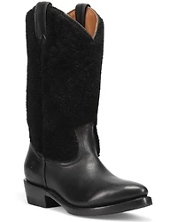 Frye Women's Billy Pull-On Shearling Western Boots - Round Toe