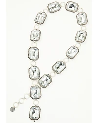 Southern Grace Women's Women's Rhinestone Concho Chain Belt