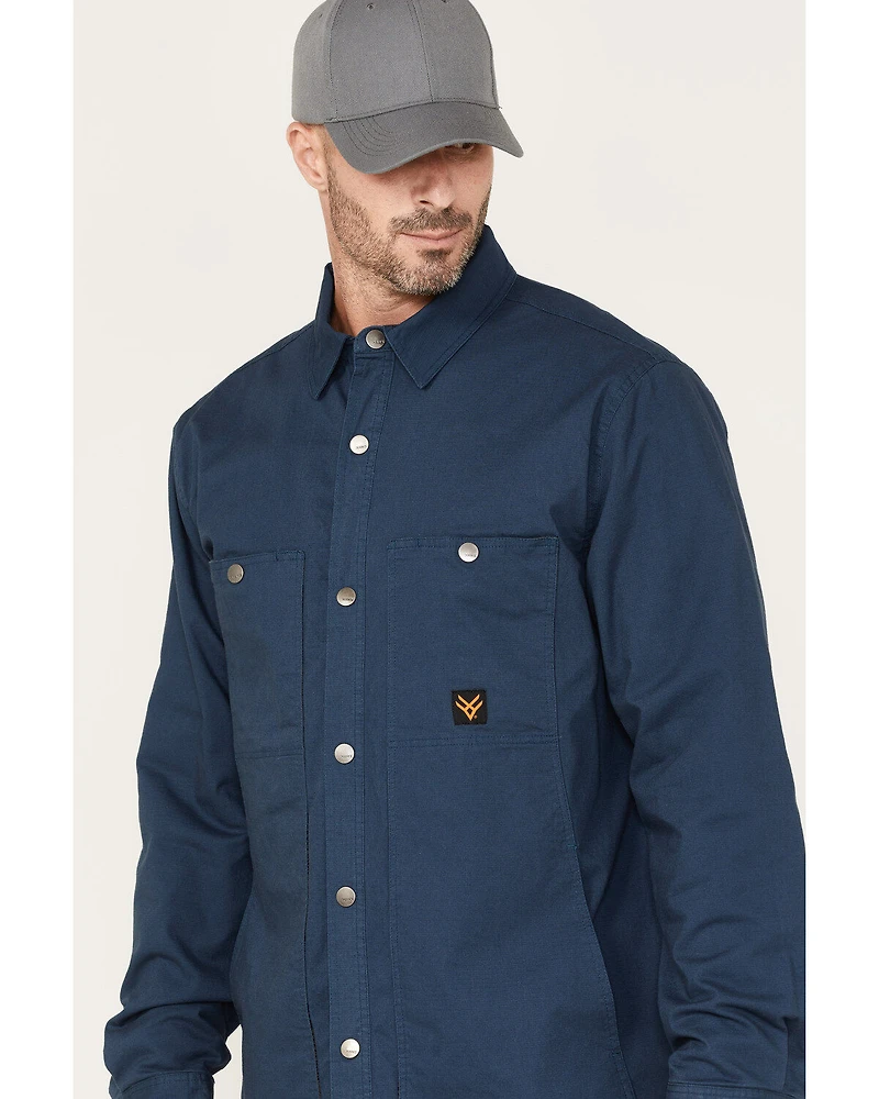 Hawx Men's Weathered Ripstop Snap Shirt Jacket
