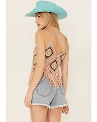 Rock & Roll Denim Women's Crochet Fringe Tank