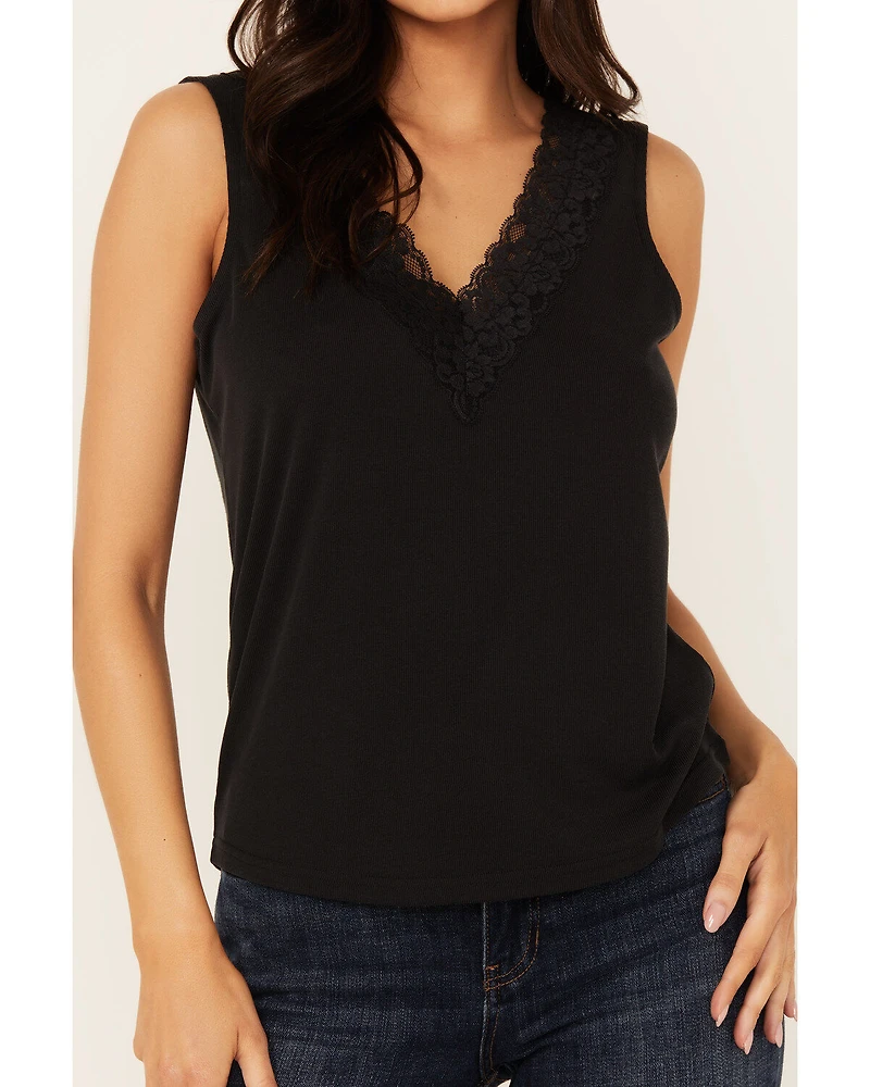 Idyllwind Women's Resha Lace Rib Knit Cami