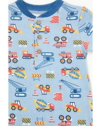 Rugged Bear Infant Boys' Construction Print Onesie