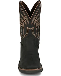 Justin Men's 11" Stampede Widowmaker Waterproof Pull-On Work Boots - Steel Toe