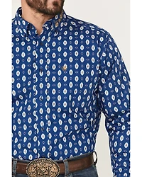 Ariat Men's Team Dax Southwestern Logo Long Sleeve Button-Down Western Shirt