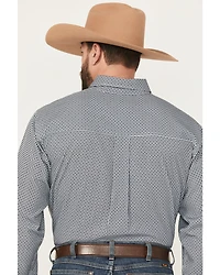 Cinch Men's Geo Print Long Sleeve Button-Down Performance Stretch Western Shirt
