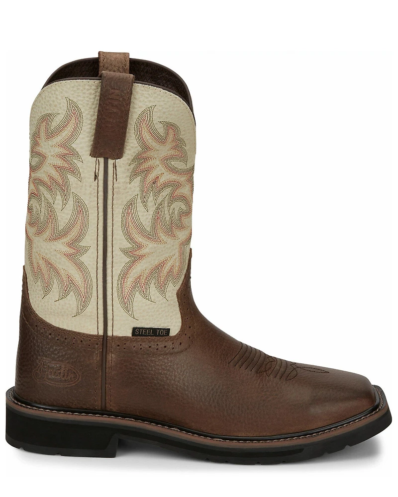 Justin Men's Driller Western Work Boots - Steel Toe