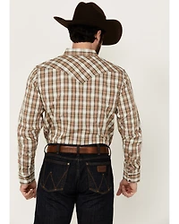 Cody James Men's Last Hurdle Plaid Print Long Sleeve Button-Down Stretch Western Shirt