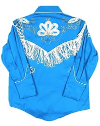 Rockmount Ranchwear Boys' Vintage Fringe Long Sleeve Pearl Snap Western Shirt