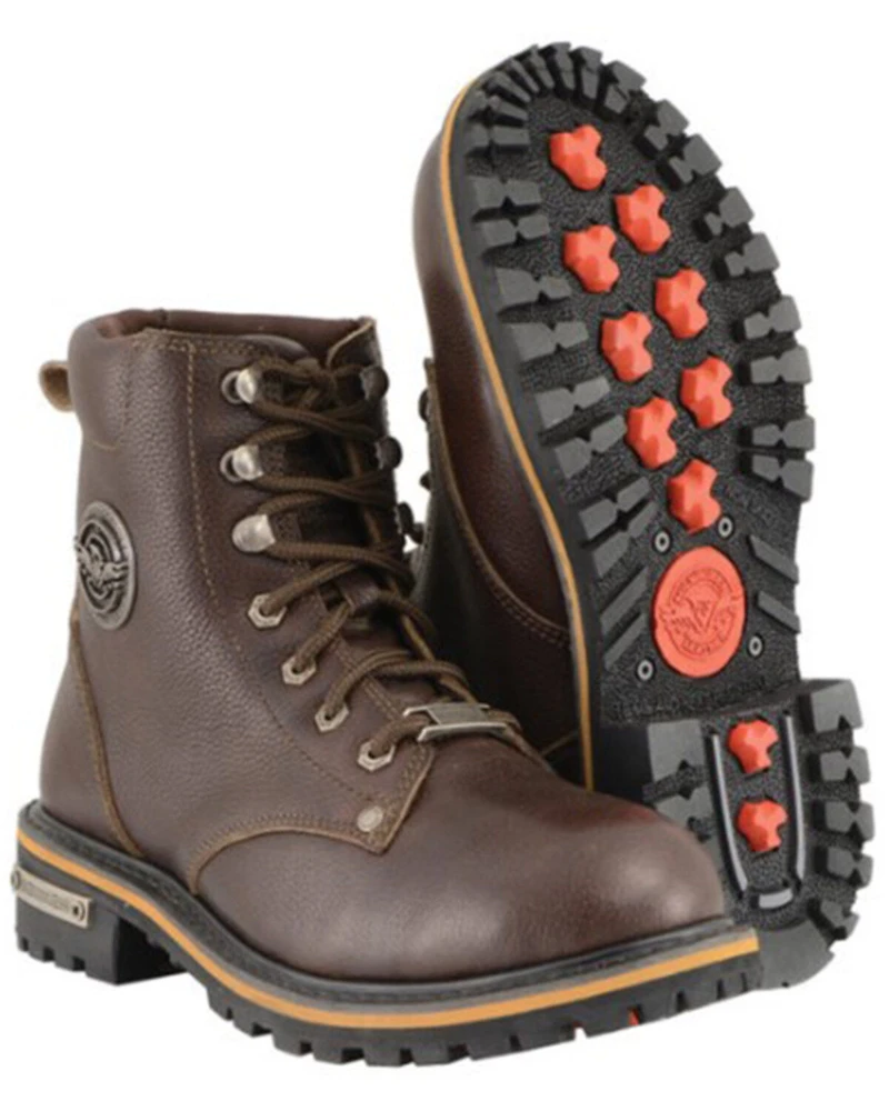 Milwaukee Leather Women's Lace to Toe Boots - Round