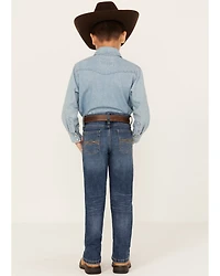 Wrangler Boys' Medium Wash Slim Fit Vintage Bootcut Denim Jeans