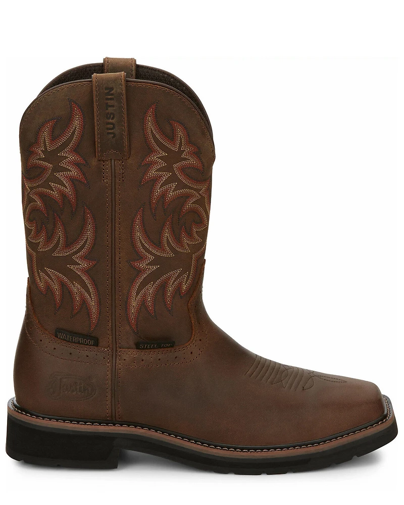 Justin Men's Driller Western Work Boots - Steel Toe