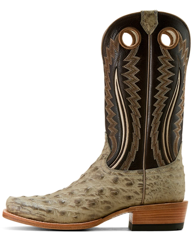 Ariat Men's Futurity Outlaw Exotic Ostrich Western Boots - Square Toe