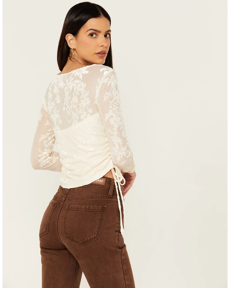 Shyanne Women's Side Tie Long Sleeve Top