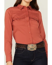 RANK 45® Women's Vented Performance Outdoor Long Sleeve Snap Western Shirt