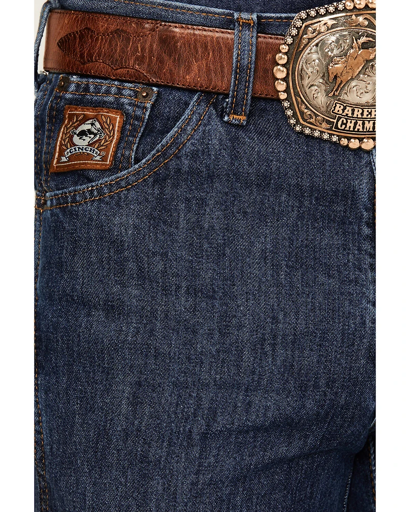 Cinch Men's Bronze Label Dark Wash Slim Tapered Rigid Denim Jeans
