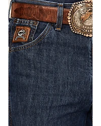 Cinch Men's Bronze Label Dark Wash Slim Tapered Rigid Denim Jeans