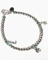 Paige Wallace Women's Navajo Pearls Tiny Charm Bracelet