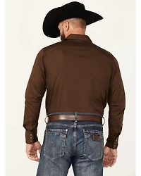 Gibson Trading Co Men's Basic Solid Twill Long Sleeve Snap Western Shirt