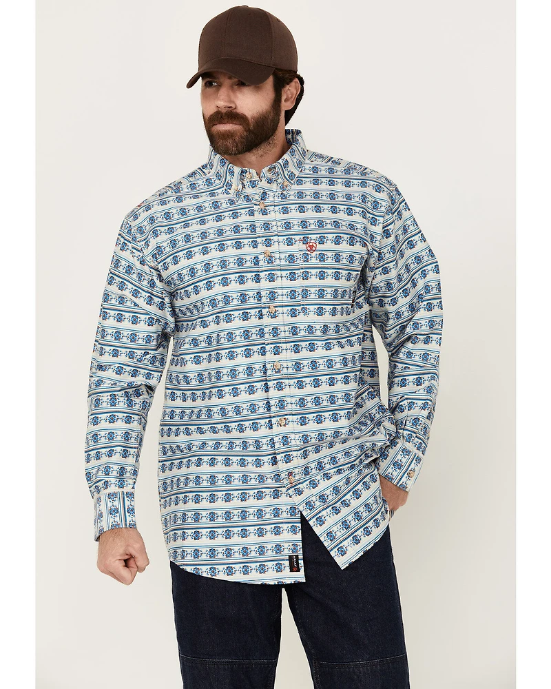 Ariat Men's FR Tenmile Long Sleeve Button-Down Work Shirt
