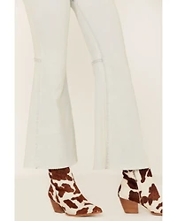 Free People Women's Light Wash High Rise Youthquake Cropped Flare Jeans