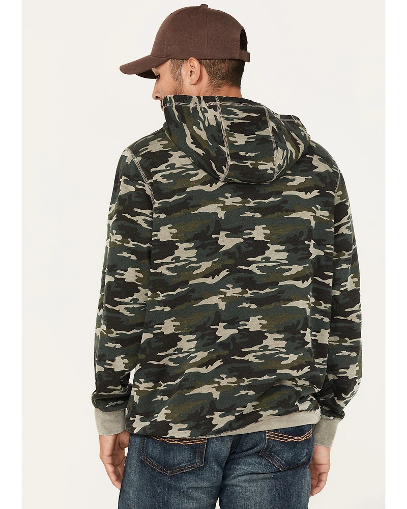 Moonshine Spirit Men's Now You See Me Burnout Camo Hooded Sweatshirt
