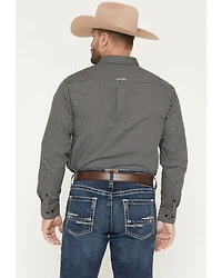 Ariat Men's Troy Geo Print Fitted Long Sleeve Button-Down Western Shirt