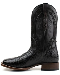 El Dorado Men's American Alligator Exotic Western Boots - Broad Square Toe