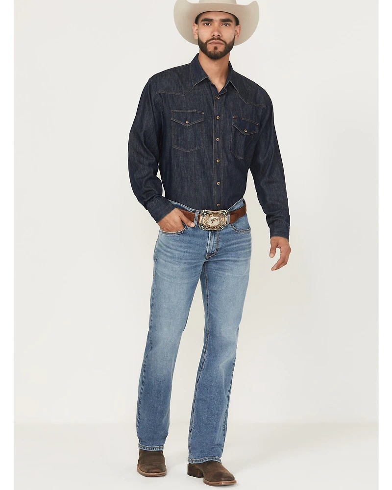Ariat Men's M4 Medium Wash Relaxed Bootcut Stretch Denim Jeans - Big
