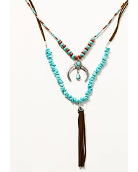 Shyanne Women's Canyon Sunset Crescent Tassel Necklace