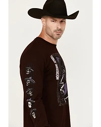 Moonshine Spirit Men's Skully Graphic Long Sleeve T-Shirt