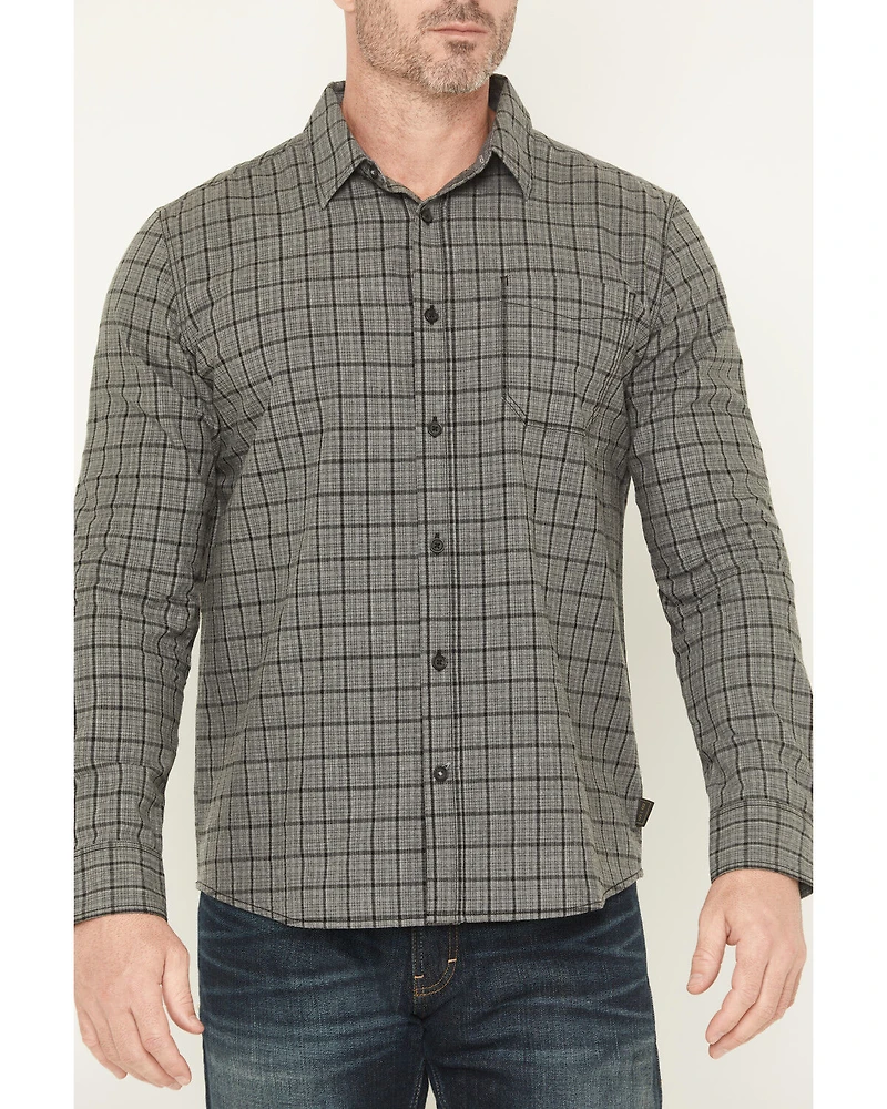 Brothers and Sons Men's Bryce Plaid Print Long Sleeve Button-Down Western Shirt