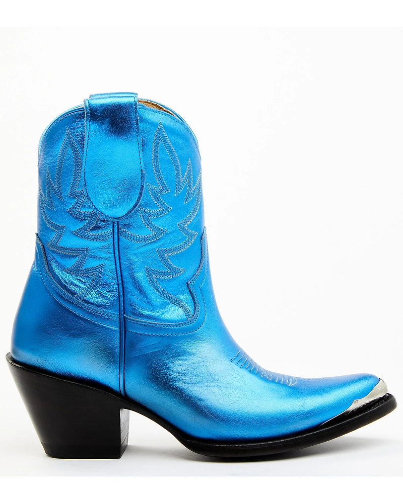 Idyllwind Women's Wheels Metallic Leather Booties - Round Toe