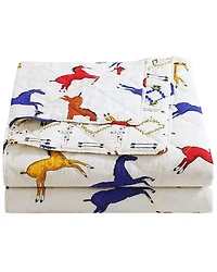HiEnd Accents Wild Horses Reversible 3 Piece Quilt Set - King Size