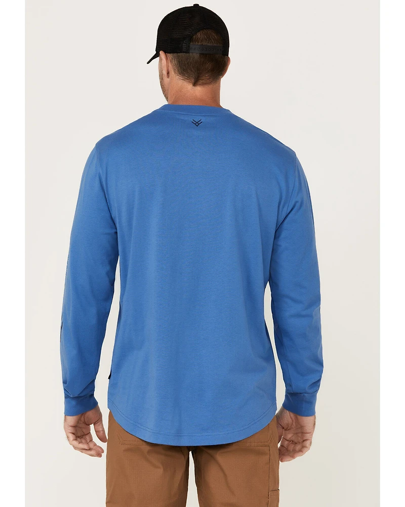 Hawx Men's Logo Long Sleeve Graphic Work T-Shirt