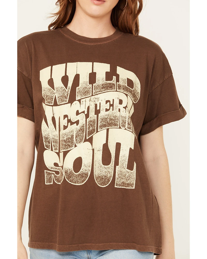 Girl Dangerous Women's Wild Western Soul Relaxed Short Sleeve Graphic Tee