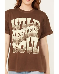 Girl Dangerous Women's Wild Western Soul Relaxed Short Sleeve Graphic Tee